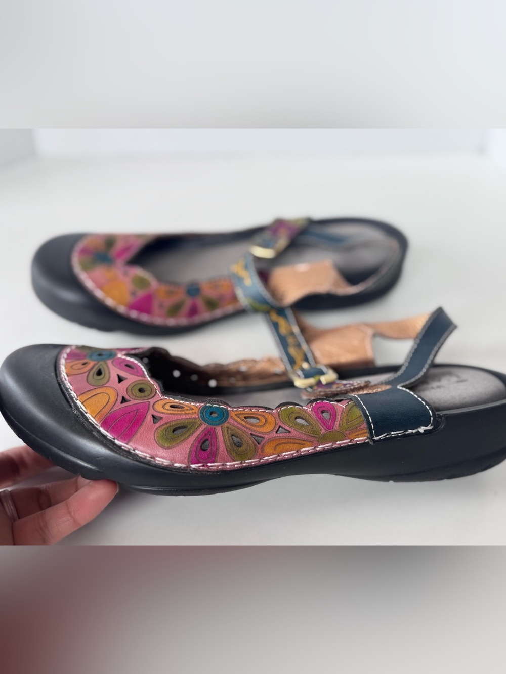 lartiste spring step shoes tonisha floral boho flat sandal shoes Size 41 - Picture 7 of 12
